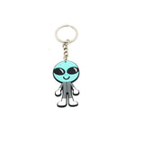 Space Astronaut Keychain Alien Spaceship Cartoon PVC Key Rings Gift
