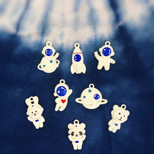 Space Planet Series Astronaut Animal Jewelry DIY Earrings Necklace