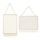 Metal Grid Earring Ring Necklace Display Rack for Home