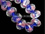 Faceted Lampwork Glass Spacer Beads 12x8mm 20pcs - 18 Colors to Choose