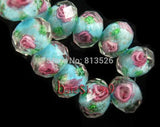 Faceted Lampwork Glass Spacer Beads 12x8mm 20pcs - 18 Colors to Choose