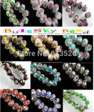 Faceted Lampwork Glass Spacer Beads 12x8mm 20pcs - 18 Colors to Choose