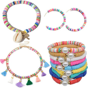 Colorful Spacer Beads with Lobster Clasp for DIY Necklace