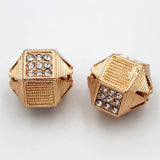 Rhinestone Pave Metal Spacer Beads Bracelet Charms DIY