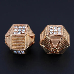 Rhinestone Pave Metal Spacer Beads Bracelet Charms DIY