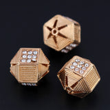 Rhinestone Pave Metal Spacer Beads Bracelet Charms DIY