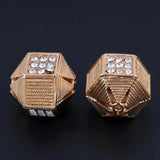 Rhinestone Pave Metal Spacer Beads Bracelet Charms DIY