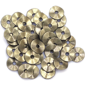 100Pcs Spacer Beads Wave Round Tortuose Ring Bronze Tone Charms Bracelets DIY