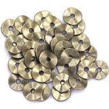 100Pcs Spacer Beads Wave Round Tortuose Ring Bronze Tone Charms Bracelets DIY