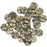 100Pcs Spacer Beads Wave Round Tortuose Ring Bronze Tone Charms Bracelets DIY