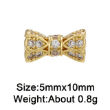 Big Hole Zircon Inlay Spacer Beads for Jewelry Making