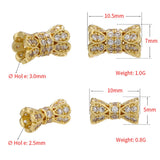 Big Hole Zircon Inlay Spacer Beads for Jewelry Making