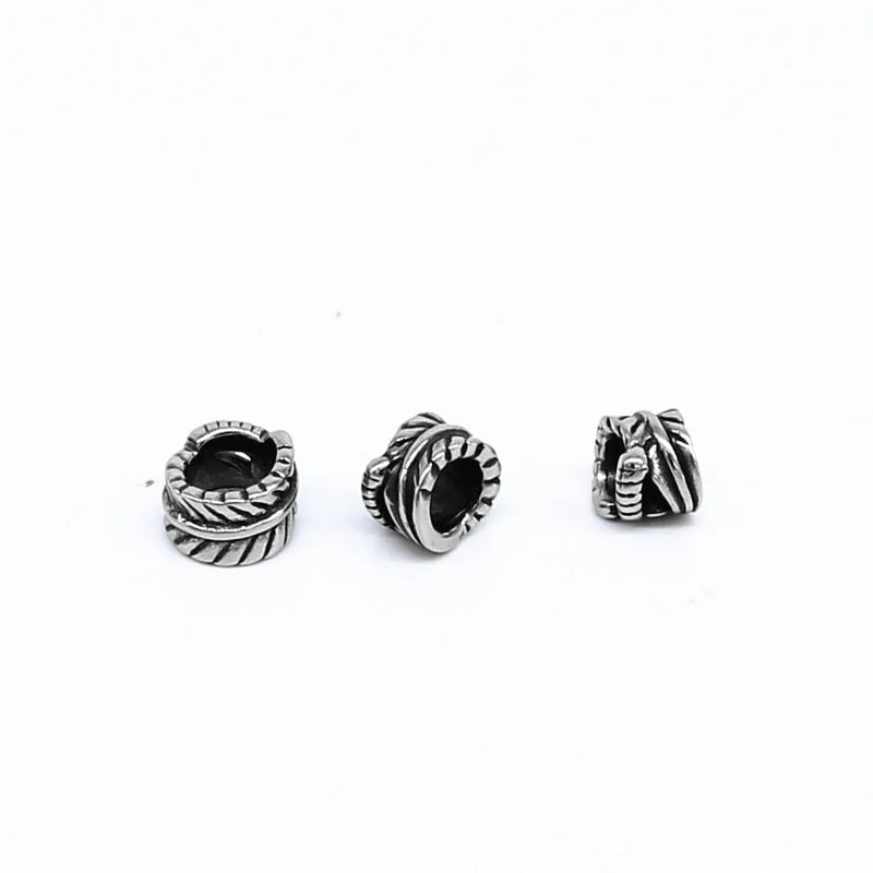 Vintage Stainless Steel Tube Beads for Jewelry Making Supplies