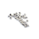 Seed Beads Round Alloy Silver Plated for Jewelry Making 4mm