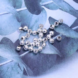 Seed Beads Round Alloy Silver Plated for Jewelry Making 4mm