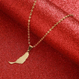 Spain Canary Islands Fuerteventura Map Pendant Necklaces Women Girl Jewelry