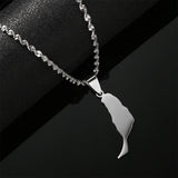Spain Canary Islands Fuerteventura Map Pendant Necklaces Women Girl Jewelry