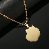 Spain Canary Islands Gran Canaria Map Pendant Necklace
