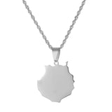 Spain Canary Islands Gran Canaria Map Pendant Necklace