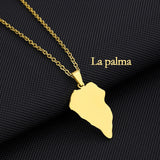 Canary Islands Stainless Steel Pendant Necklace