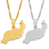 Spain Canary Islands Map Pendant Necklace Jewelry