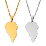 Spain Canary Islands Map Pendant Necklace Jewelry