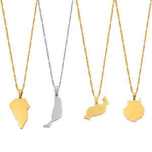 Spain Canary Islands Map Pendant Necklace Jewelry