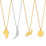 Spain Canary Islands Map Pendant Necklace Jewelry