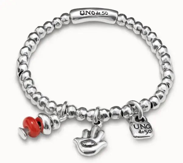 925 Silver Plated Crystal Lucky Beads Bracelet & Horseshoe Bracelet