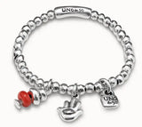 925 Silver Plated Crystal Lucky Beads Bracelet & Horseshoe Bracelet
