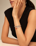 925 Silver Plated Crystal Lucky Beads Bracelet & Horseshoe Bracelet