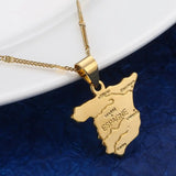 Spain Map Pendant Necklace for Women Spanish Map Charm Jewelry