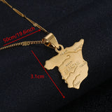 Spain Map Pendant Necklace for Women Spanish Map Charm Jewelry