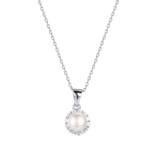 Spanish Bear Necklace Women Silver 925 Real Jewelry Chain Pearl Female Choker