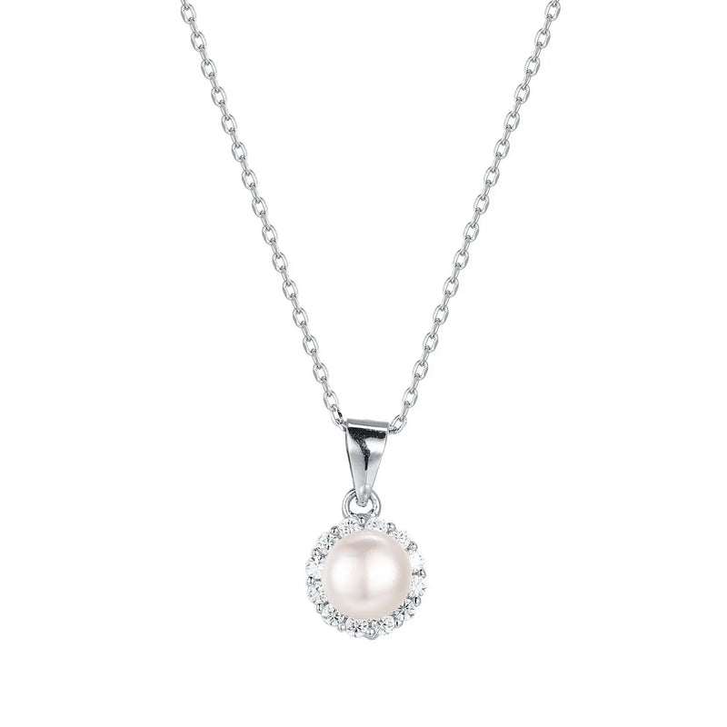 Spanish Bear Necklace Women Silver 925 Real Jewelry Chain Pearl Female Choker