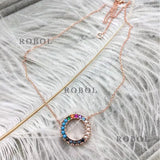 Spanish Bear S925 Sterling Silver Necklace, Colorful Gold-plated Tone