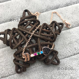 Spanish Bear Colorful Zircon Gold-plated Bracelet
