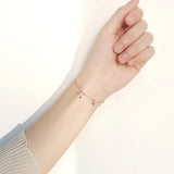 Spanish Bear Zircon Cupid Gold-plated Bracelet
