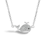 Spanish Bear Pendant Necklace Silver 925 Fine Jewelry Crystal Pearl Chain