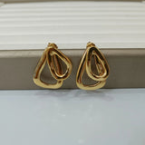 925 Silver Stud Earrings Water Drop Charm Beads Jewelry Gift