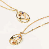 Paola Ins S925 Zircon Half Chain Semicircular Ring Female