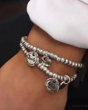 Spanish Hand Transfer Bracelet for Good Luck Health, Silver-Plated
