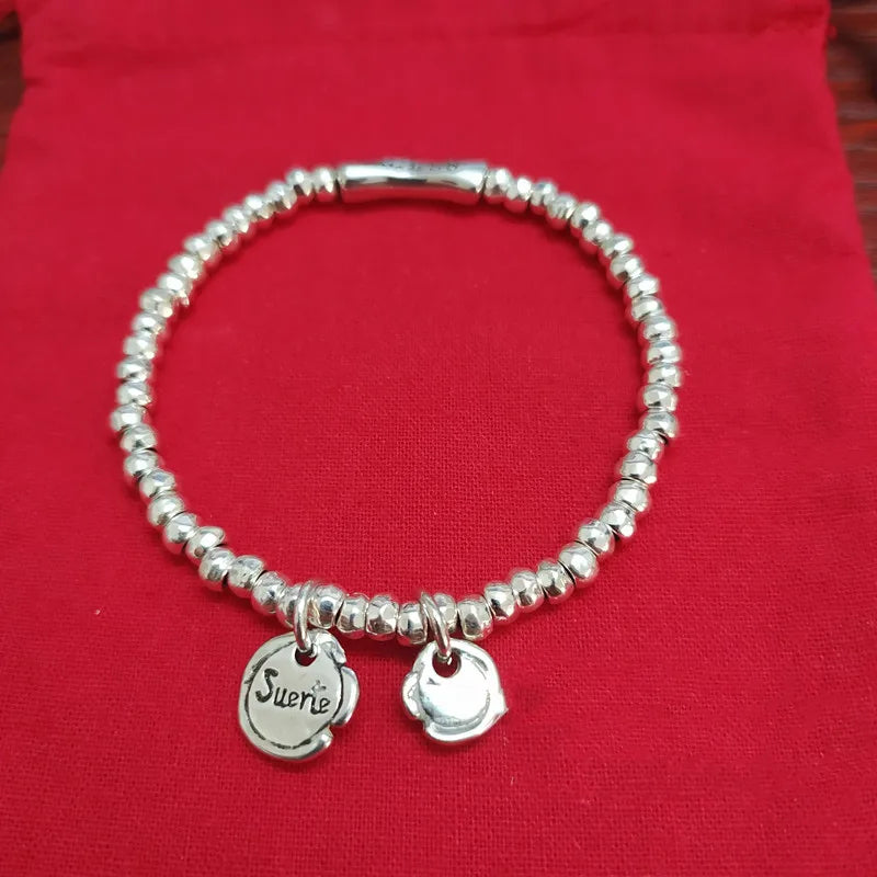 Spanish Hand Transfer Bracelet for Good Luck Health, Silver-Plated