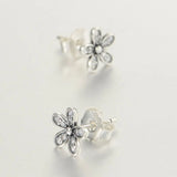 Daisy Stud Earrings Sterling Silver Jewelry For Woman