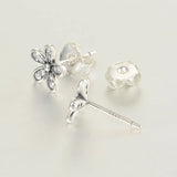 Daisy Stud Earrings Sterling Silver Jewelry For Woman