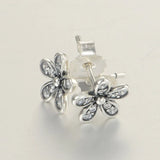 Daisy Stud Earrings Sterling Silver Jewelry For Woman