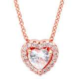 925 Silver Necklace Sparkle Timeless Heart Forever Collier