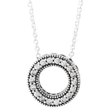 925 Silver Necklace Sparkle Timeless Heart Forever Collier