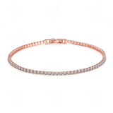 36 PCS Round Cut CZ Crystal Tennis Bracelet for Women Wedding, 2 Colors