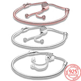 925 Silver Star & Heart Sliding Clasp Bracelet Kit